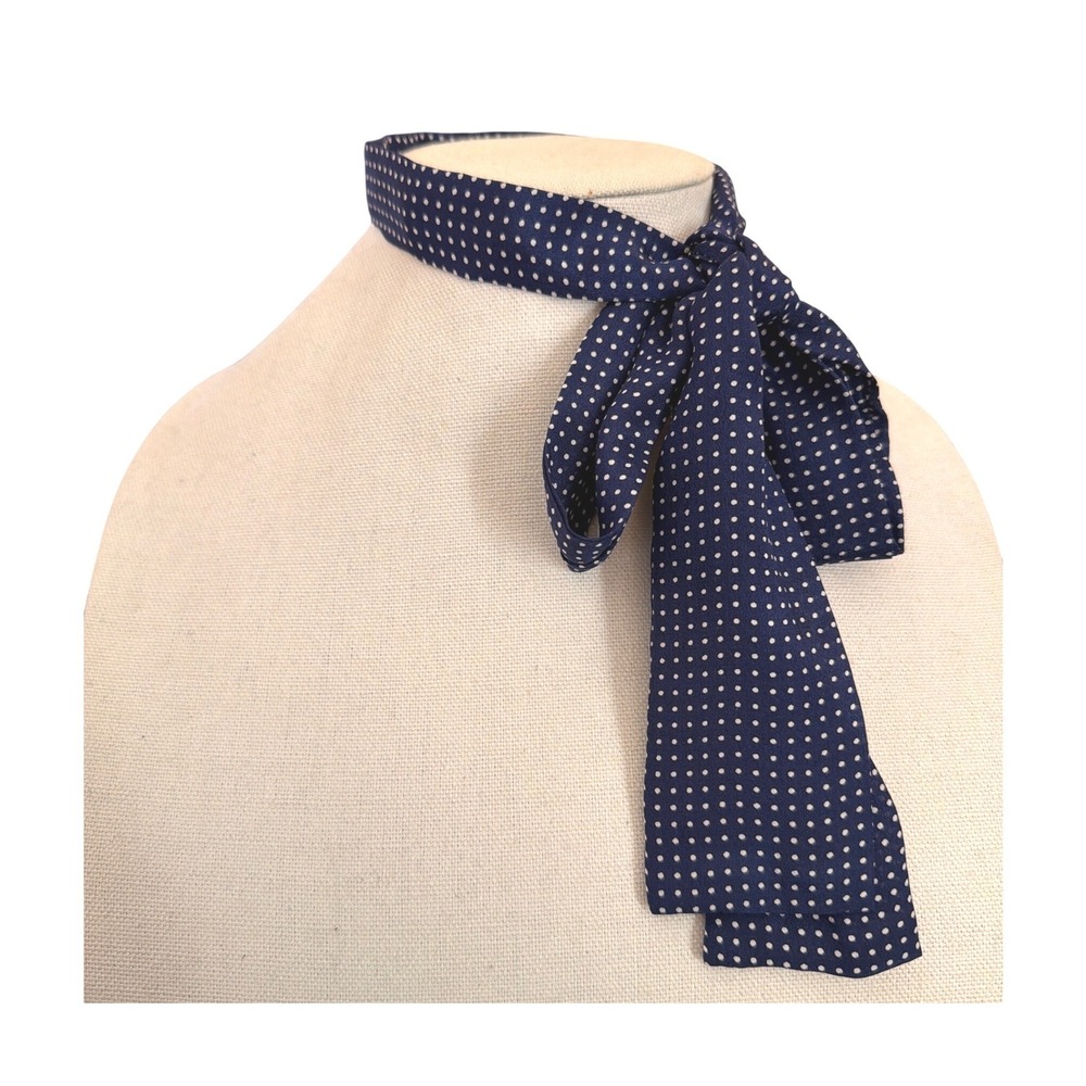 Vintage The Specialty House Silk Scarf Polka Dot Dark Academia Preppy Mod